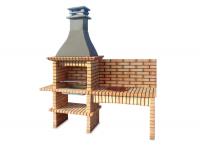 Ref. 213 - 242 cm x 57 cm x 220 cm, CxLxA | Grelhador 60 cm x 40 cm, CxL | 830 kg